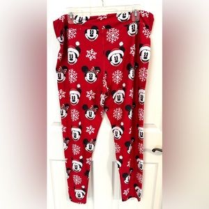 Disney Parks Authentic Mickey and Minnie Christmas Leggings Size XL